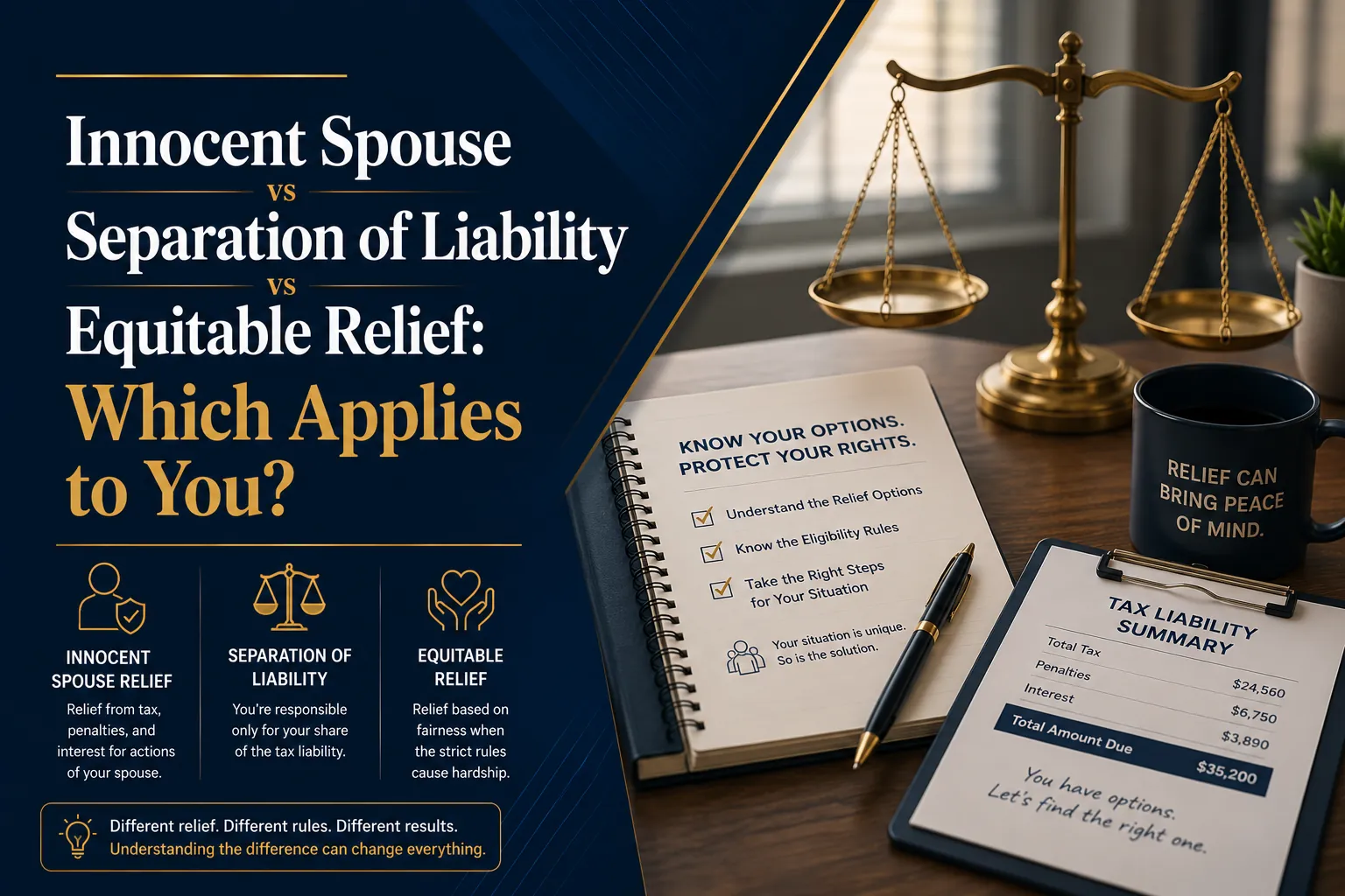innocent spouse vs equitable relief IRS